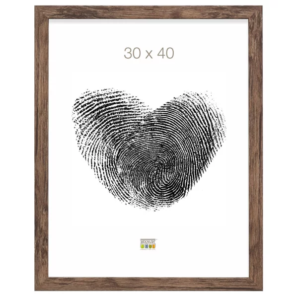 Holz Bilderrahmen Paul 40x50 cm | Braun | Normalglas (2 mm)