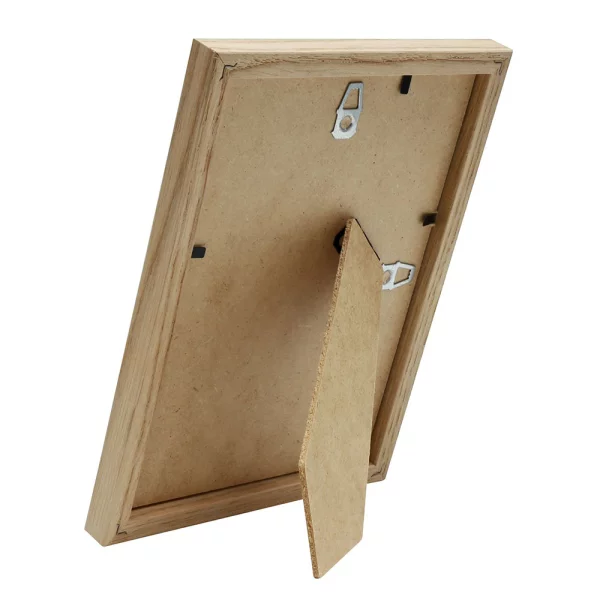 Cadre en bois plein chêne 10x15 cm | chêne clair | verre standard (2 mm)