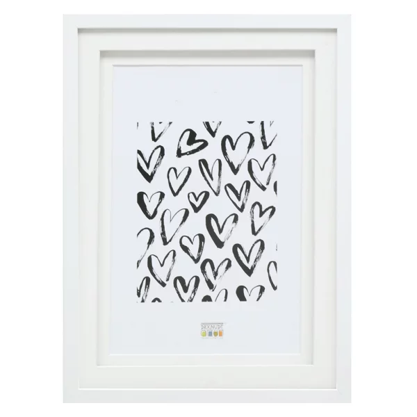 Cadre en bois Anna avec passe-partout double 10x15 cm | blanc | verre standard (2 mm)