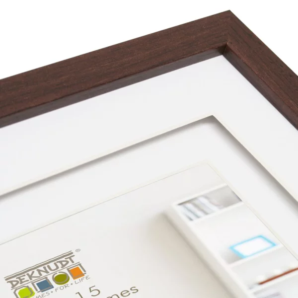 Cadre multi photos en bois Anna pour 6 photos avec passe-partout double 6x10x15 cm | brun | verre standard (2 mm)