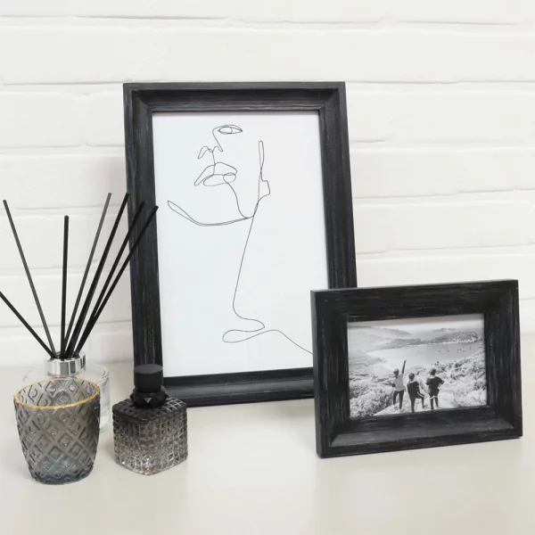 Cadre en bois Alba 15x20 cm | noir | verre standard (2 mm)