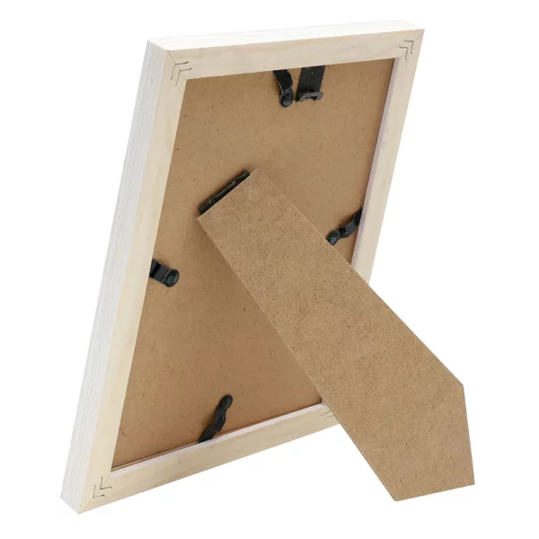 Bilderrahmen Camille aus verwittertem Holz 10x15 cm | weiß | Normalglas (2 mm)