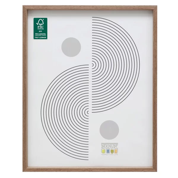 Cadre en bois (MDF) Elias 10x15 cm | brun | verre standard (2 mm)