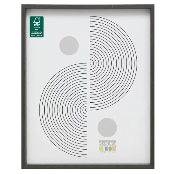Cadre en bois (MDF) Elias 10x15 cm | gris foncé | verre standard (2 mm)