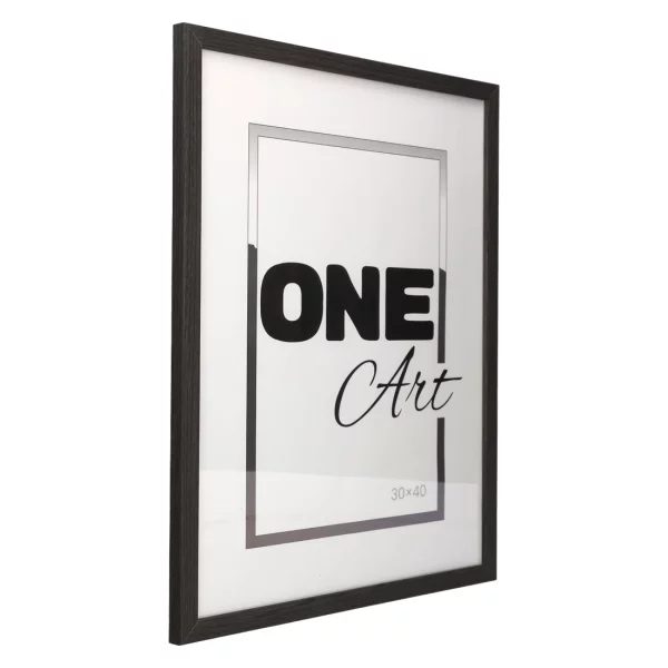 Holz-Bilderrahmen Anastasia 40x50 cm | Graphit | Kunstglas (1 mm)