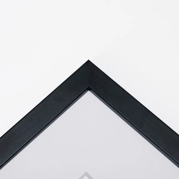 Cadre en bois New Basic avec passe-partout 61x91,5 cm (50x70 cm) | noir | verre synthétique (2 mm)