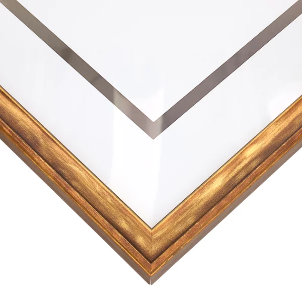 Holz-Bilderrahmen Wanda 50x70 cm | Gold matt | Kunstglas (1 mm)