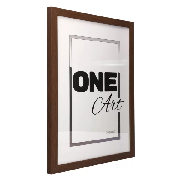 Holz-Bilderrahmen Aniela 50x70 cm | Braun | Kunstglas (1 mm)