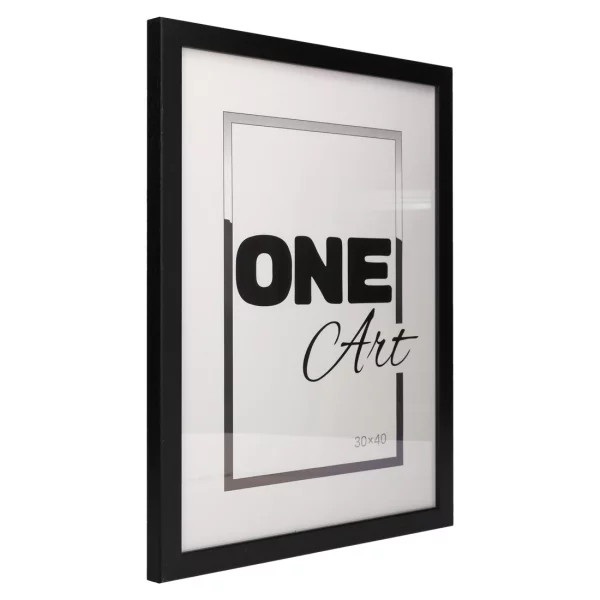 Holz-Bilderrahmen Aniela 50x70 cm | Schwarz | Kunstglas (1 mm)