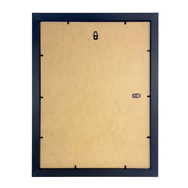 Kunststoffrahmen Krak 50x70 cm | Schwarz mit Gold | Kunstglas (1 mm)