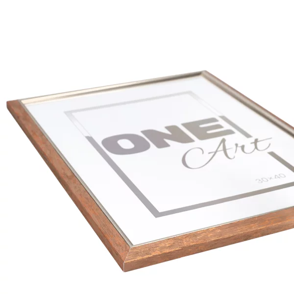 Holz-Bilderrahmen Cecilia 10x15 cm | Orange | Kunstglas (1 mm)