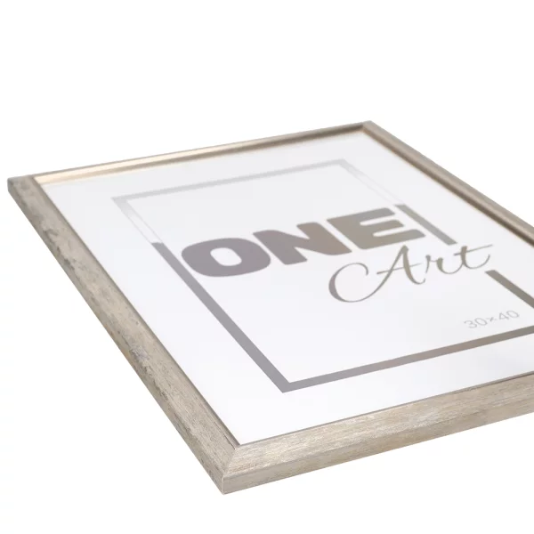 Holz-Bilderrahmen Cecilia 10x15 cm | Weiß | Kunstglas (1 mm)