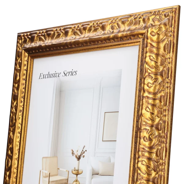 Holzrahmen Tanur - Exclusive Series 60x60 cm | Gold | Kunstglas (1,5 mm)