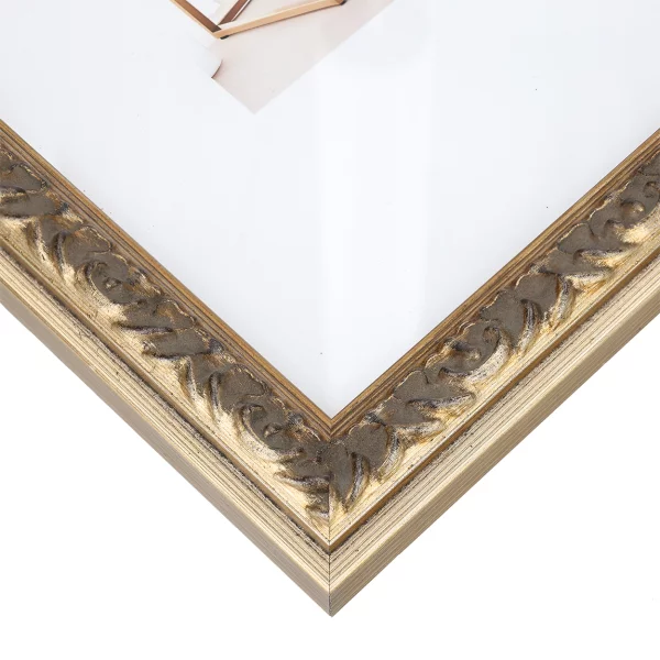 Cadre en bois exclusif Shab 50x50 cm | argent | verre standard (2 mm)