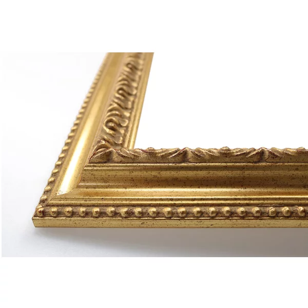 Exklusiv-Holzrahmen Sonderzuschnitt Glymur Gold | Normalglas (2 mm)