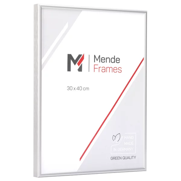 Cadre en aluminium sur mesure Arun argent clair | verre standard (2 mm)
