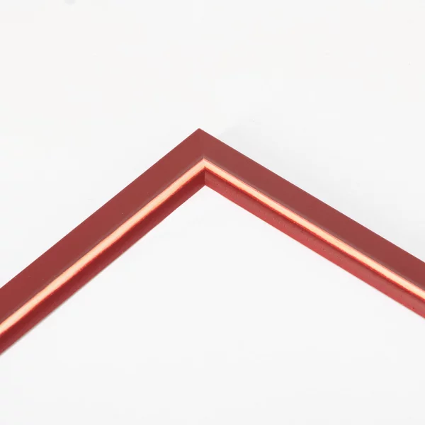 Holz Bilderrahmen Kandeke nach Maß Rot | Kunstglas (1,5 mm)