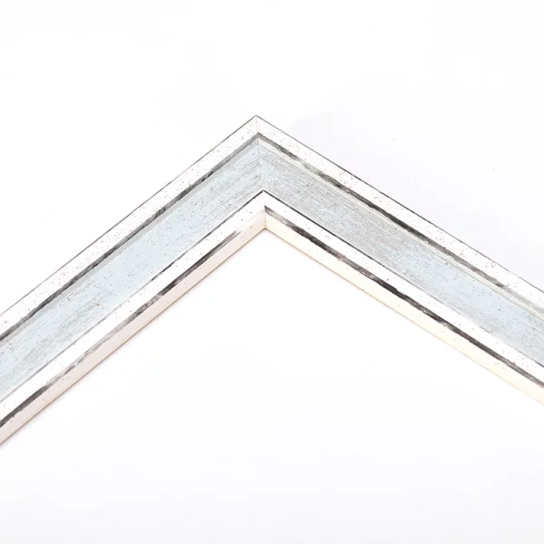 Cadre en bois Hebbe sur mesure bleu | verre standard (2 mm)