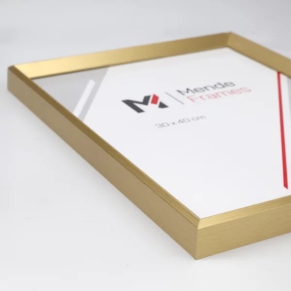 Holz-Bilderrahmen Mencuna 10x10 cm | Gold | Normalglas (2 mm)