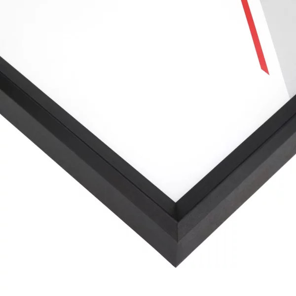 Holz-Bilderrahmen Mencuna 10x30 cm | Schwarz | Normalglas (2 mm)