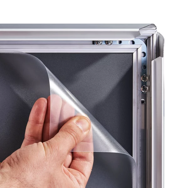 32 mm Klapprahmen 42x59,4 cm (A2) | silber | Kunstglas mattiert (1 mm)
