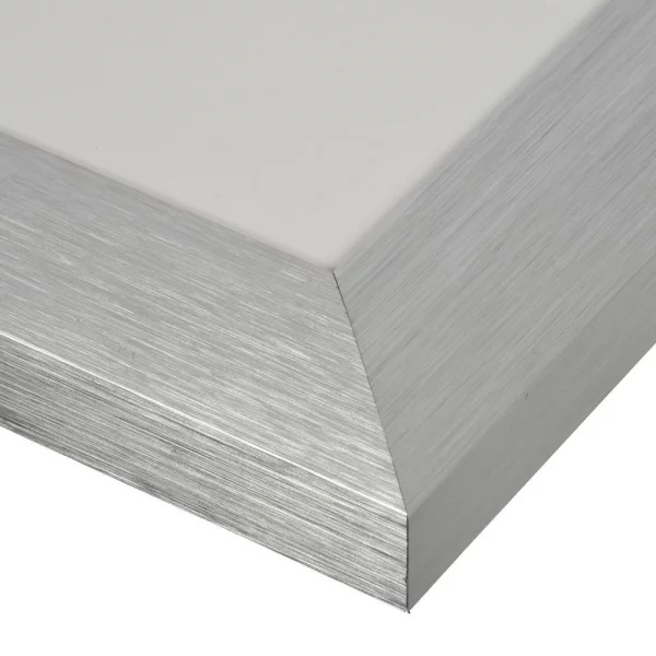Alu Bilderrahmen Luzern mit Passepartout 40x40 cm (28x28 cm) | grau | Normalglas (2 mm)