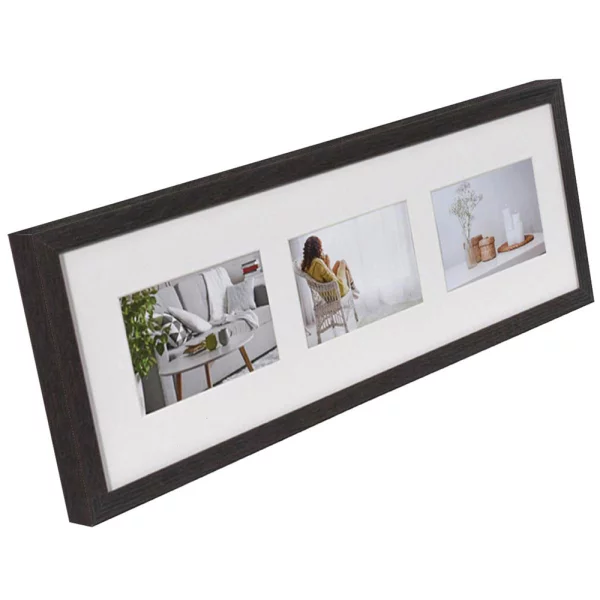 Holz-Galerierahmen Modern 3x10x15 cm | weiß | Normalglas (2 mm)