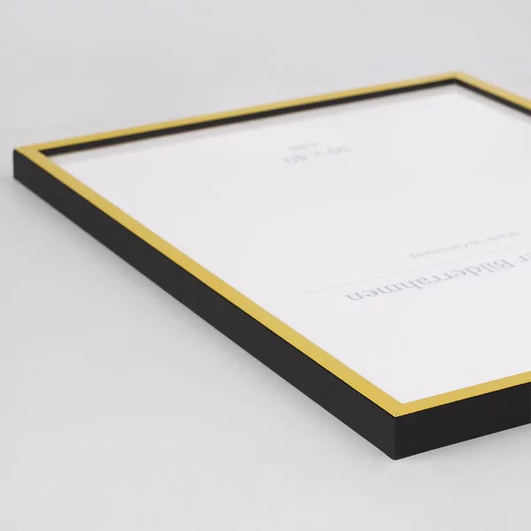 Cadre en bois Calamar 30x40 cm | jaune-noir | verre standard (2 mm)