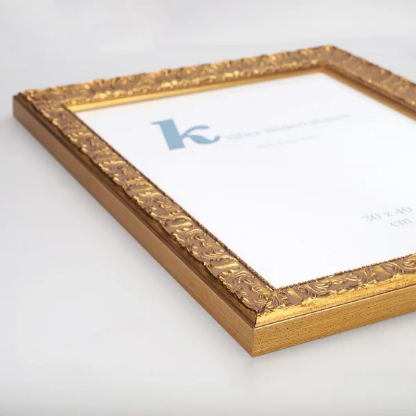 Barock-Bilderrahmen Luanco 42x59,4 cm (A2) | gold | Normalglas (2 mm)