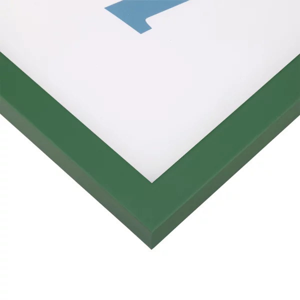 Cadre en bois Prisme sur mesure vert foncé | verre standard (2 mm)