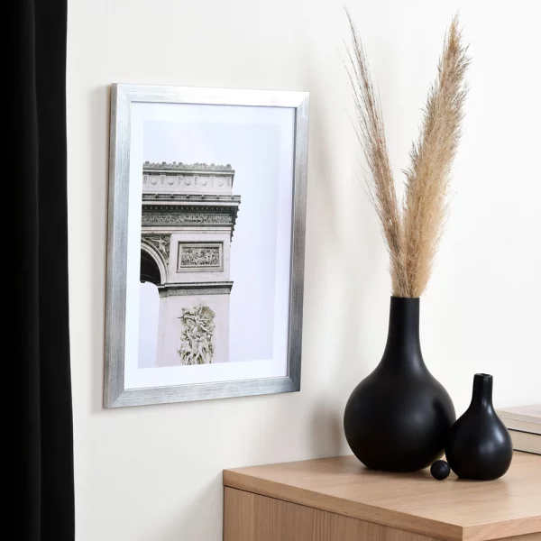 Cadre en bois Top Pro sur mesure argent | verre standard (2 mm)