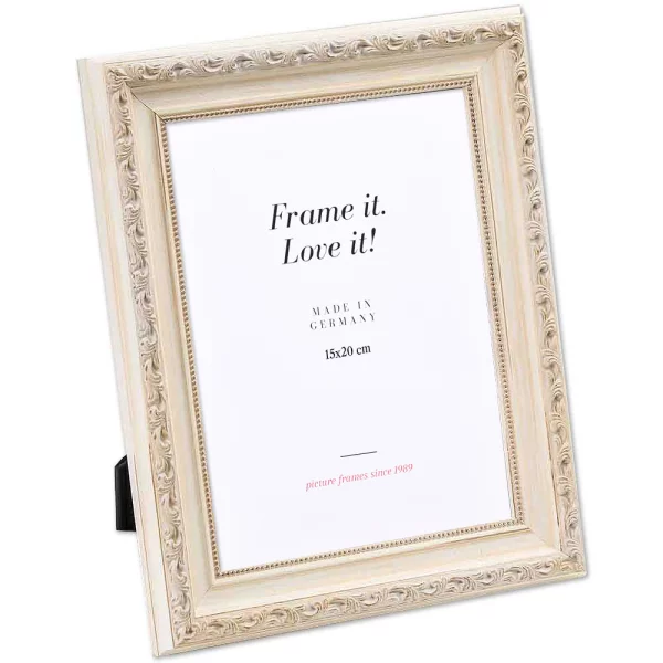 Cadre de style baroque Madrie sur mesure blanc | verre standard (2 mm)