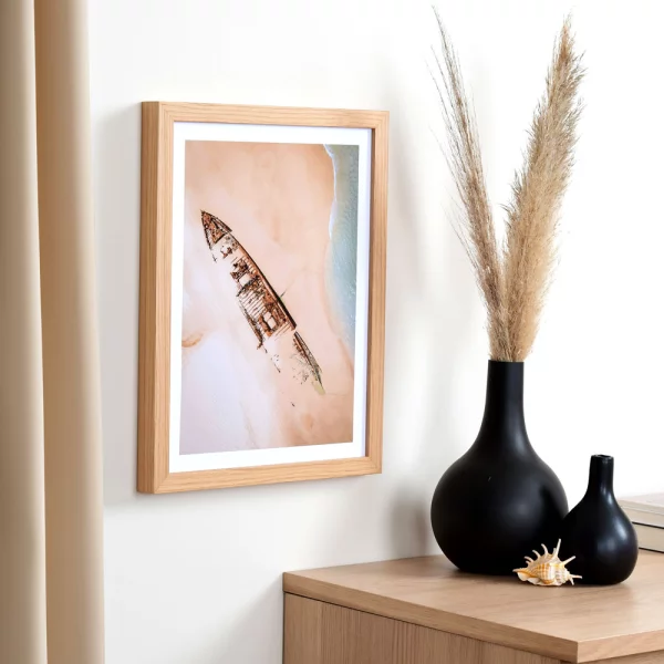 Cadre en bois Banize sur mesure chêne | verre standard (2 mm)