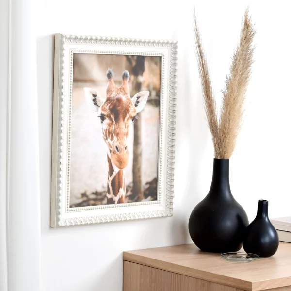 Barock Bilderrahmen Dombes 25x70 cm | weiß | Normalglas (2 mm)