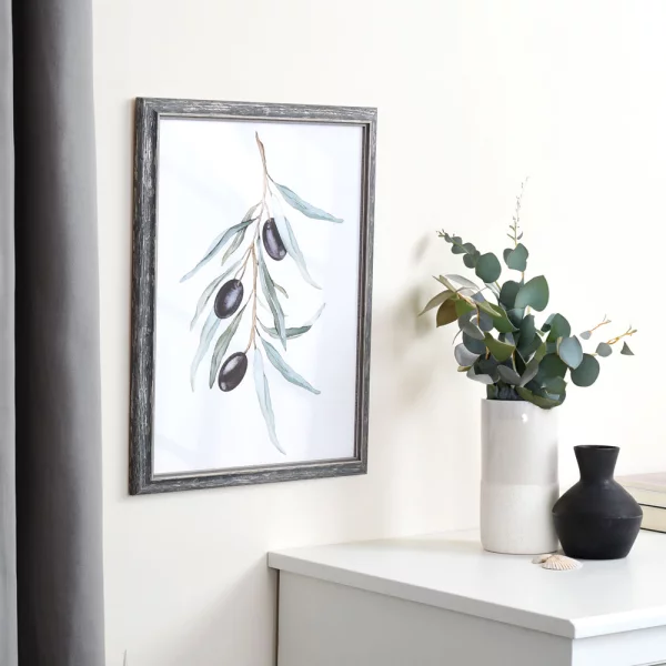 Cadre en bois Nancy sur mesure noir | verre standard (2 mm)