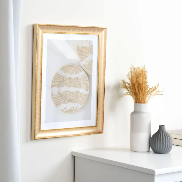 Cadre de style baroque Poher sur mesure ivoire Castille | verre standard (2 mm)