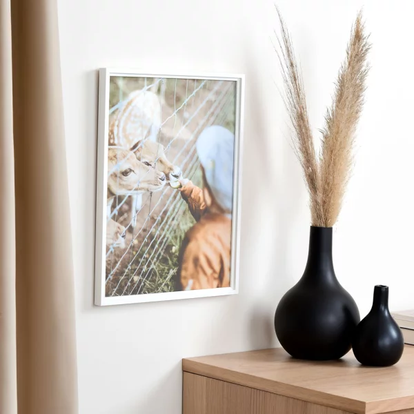 Cadre en bois Belfort 9x13 cm | blanc | verre standard (2 mm)