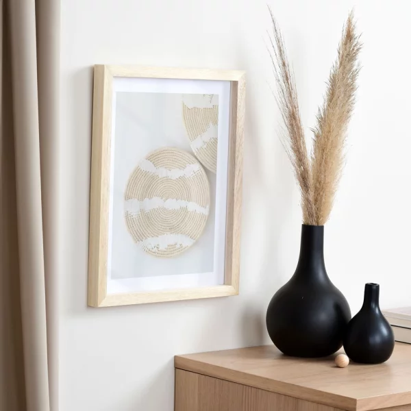 Cadre en bois Vernon sur mesure naturel | verre standard (2 mm)