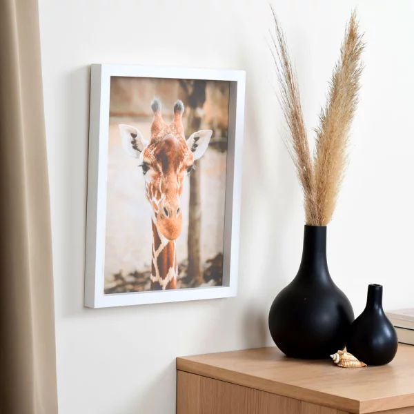 Cadre en bois Vernon sur mesure blanc | verre standard (2 mm)