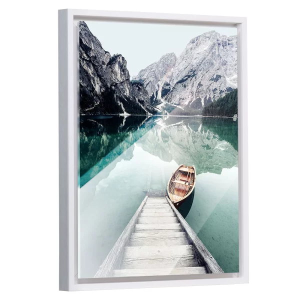 Schattenfugenrahmen für Acrylbilder, Alu Dibond und Hartschaumplatten 20x20 cm | Schwarz | Leerrahmen (ohne Glas und Rückwand)