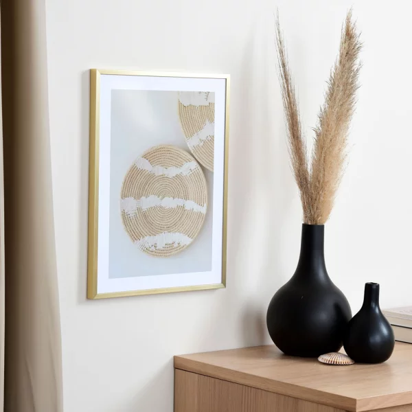 Alu Bilderrahmen Econ eckig 40x50 cm | gold matt | Normalglas (2 mm)