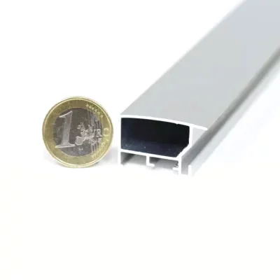 Klassifizierter Standard A1 Brandschutzrahmen Econ breit 25x70 cm | silber matt | Normalglas (2 mm)