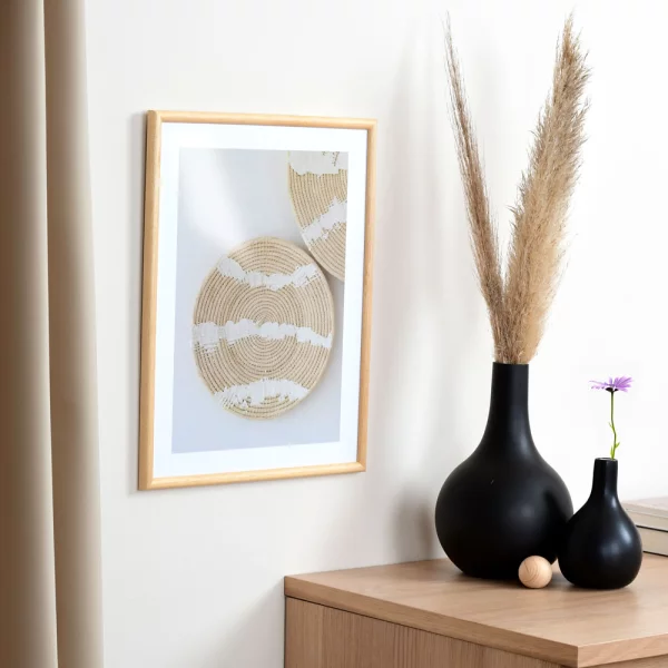 Cadre en bois Avignon sur mesure naturel | verre antireflet mat (2 mm)