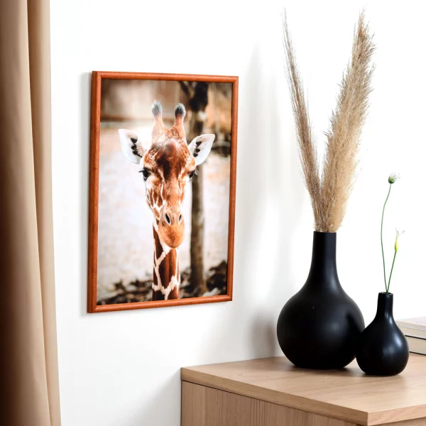 Holz Bilderrahmen Avignon 10x10 cm | nussbraun | Normalglas (2 mm)