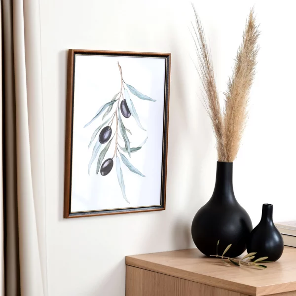Cadre en bois Lyon sur mesure brun noix-or | verre standard (2 mm)
