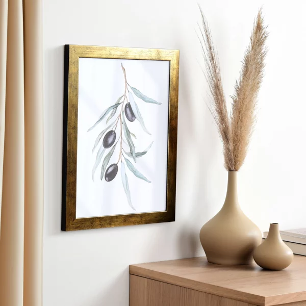 Cadre en bois Lille sur mesure or ancien | verre standard (2 mm)