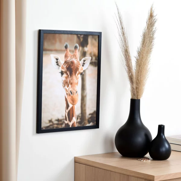 Cadre en bois Arras sur mesure noir | verre standard (2 mm)
