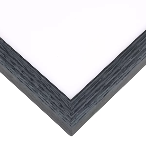 Holz-Bilderrahmen Bellac Maßanfertigung Schwarz | Museumsglas UV 70 entspiegelt