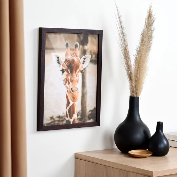 Cadre en bois Lorraine sur mesure wengé | verre standard (2 mm)
