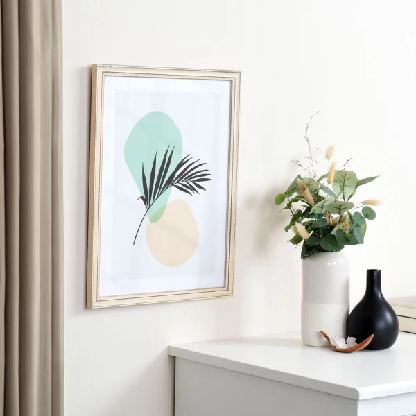 Cadre en bois Dijon sur mesure blanc | verre standard (2 mm)
